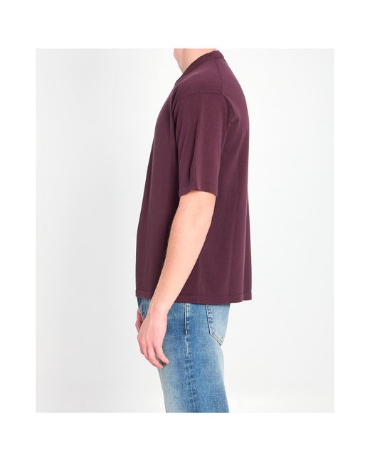 Roberto Collina Purple Relaxed Crewneck T-Shirt for men