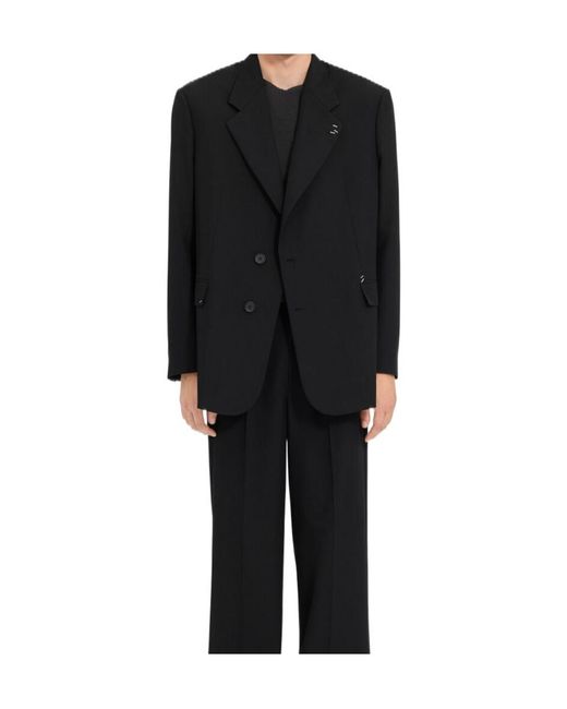 MM6 by Maison Margiela Black Stapled Jacket for men