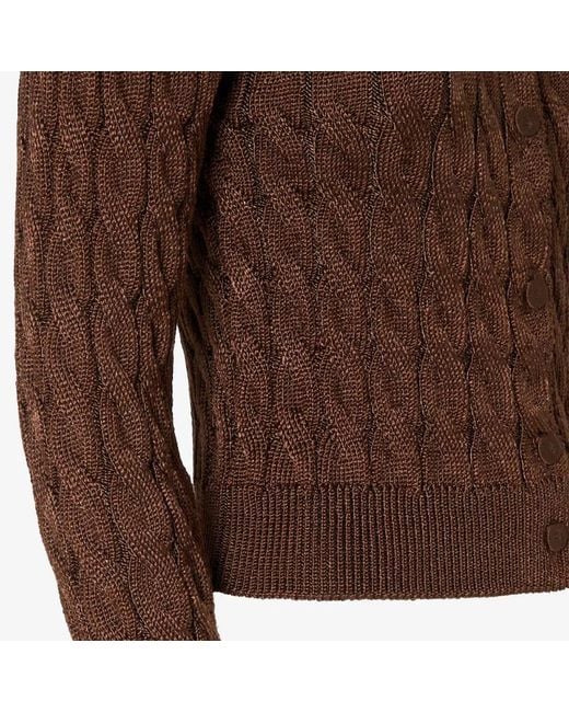 Fendi Brown Viscose Cardigan