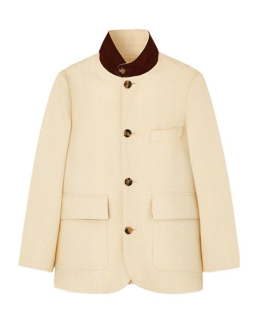 Loro Piana Natural Long-Sleeved Casual Jacket