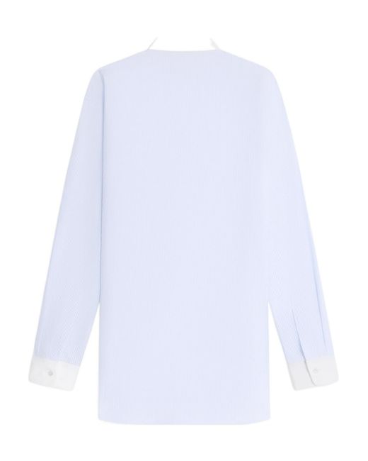Céline White Long-Sleeved Shirt