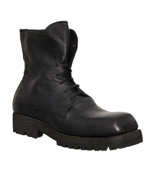 Guidi Black Lacing Short Boots for men