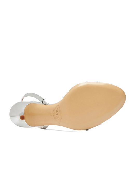 Scarosso White Paula Almond-Toe Strappy Sandals