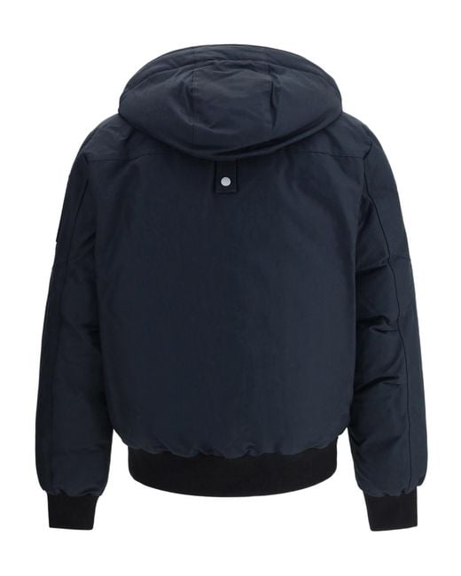 Moose Knuckles Blue Zip-Up Bomber Jacket for men