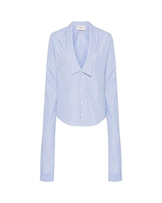 Coperni Blue Striped Poplin Shirt