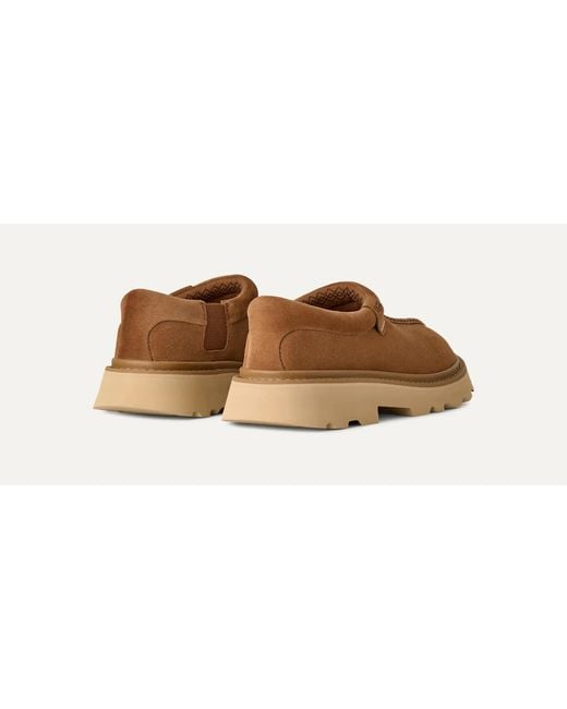 Ugg Brown Tasman Lug Topstitching Loafers for men