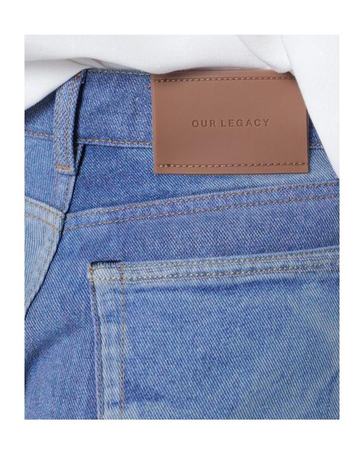 Our Legacy Blue Wide-Leg Jeans