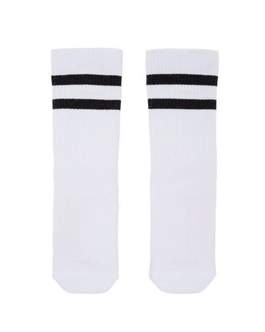 Off-White c/o Virgil Abloh White Striped Logo Socks for men