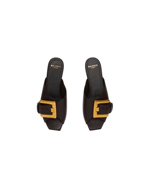 Balmain Brown Anthem Sandals