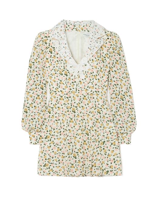 Alessandra Rich Natural Lapel Long-Sleeved Dress