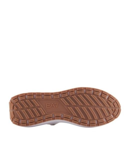 EA7 White Logo-Appliqué Sneakers for men