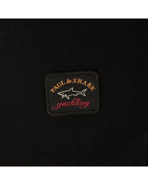 Paul & Shark Black Logo Sweatpants for men