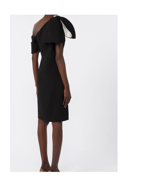 Max Mara Black Pianoforte Baldi Bow Detailed Mini Dress