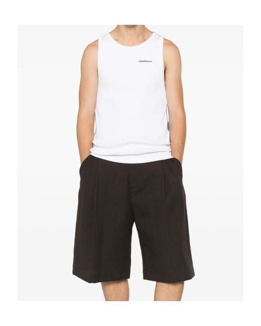 Casablanca White Logo-Print Tank Top for men