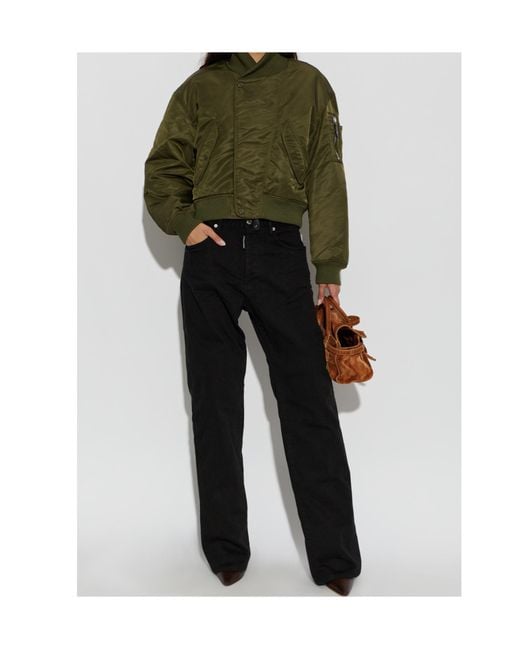 DSquared² Green Aviator Wash 80's Kiodo Bomber