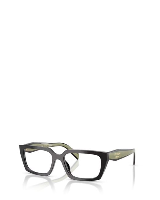 Prada White Eyewear Rectangle Frame Glasses