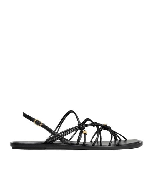 Céline Black Knots Triomphe Flat Sandal