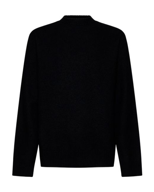 Jil Sander Blue Crewneck Knitted Jumper for men