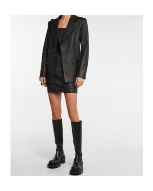 Stouls Black Vanessa Leather Minidress
