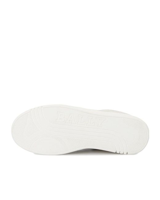 Bally White Lace-Up Sneakers for men