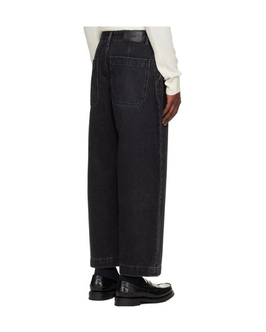 Studio Nicholson Black Puch Belt Loop Jeans for men
