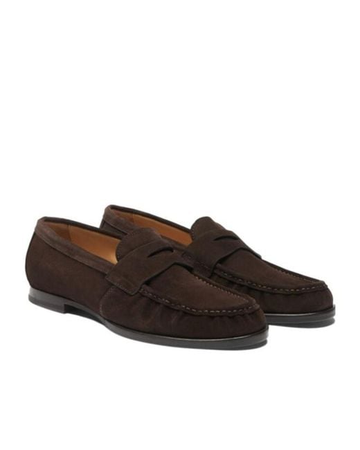 Scarosso Brown Fred Round-Toe Loafers for men