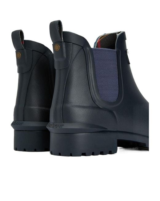 Barbour Blue Wilton Chelsea Wellington Boots