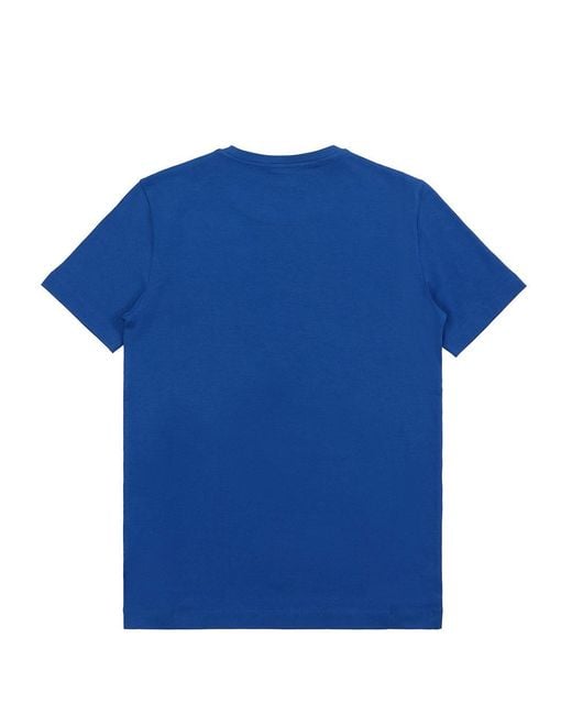 EA7 Blue Logo T-Shirt With Round Neck for men