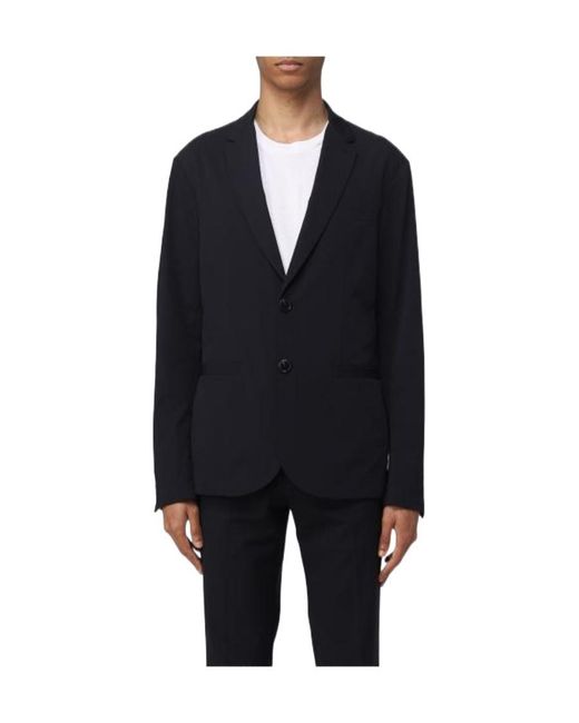 ARMANI EXCHANGE Blue Single-Breasted Jacket for men