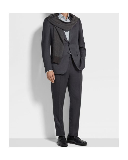 Zegna Blue Long Sleeve Shirt for men