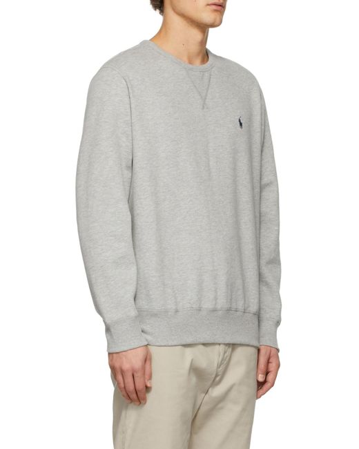 Polo Ralph Lauren White Pony Embroidered Crewneck Sweatshirt for men