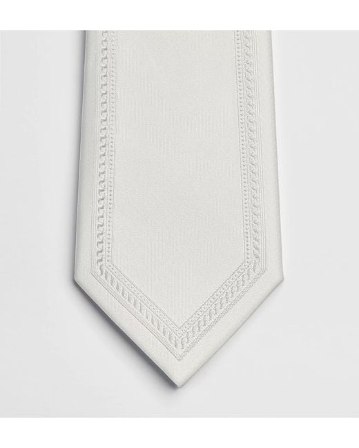 Dior White Moulures Tie for men