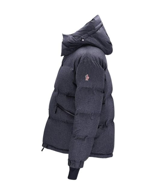 Moncler Blue Grenoble Krun Short Down Jacket for men