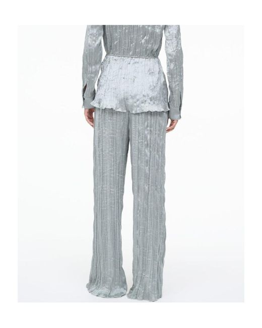 Staud Blue Nami Plisse Pants