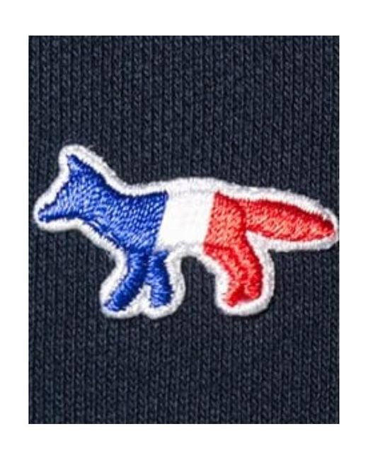 Maison Kitsuné Blue Logo Patch Hoodie for men