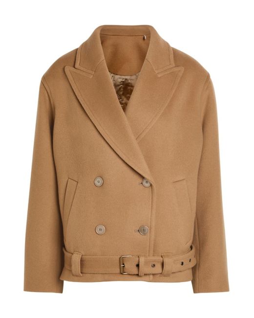 Isabel Marant Brown Belted Wool And Cashmere-Blend Jacket