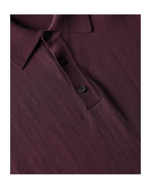 Roberto Collina Purple Mya Knitted Polo Shirt for men