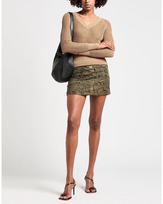 DIESEL Green Mini Skirts