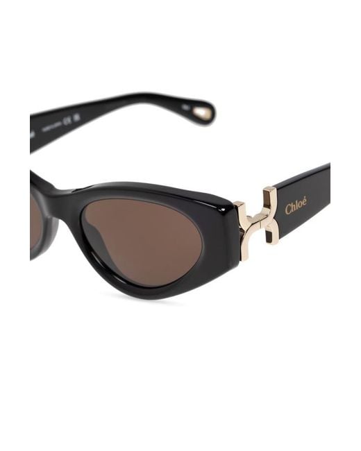 Chloé White Chloé Eyewear Marcie Cat-Eye Frame Sunglasses
