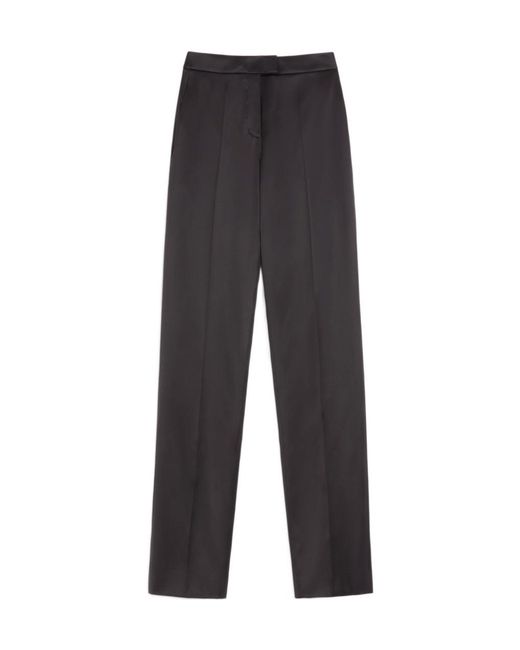 Valentino Gray Straight-Leg Pants