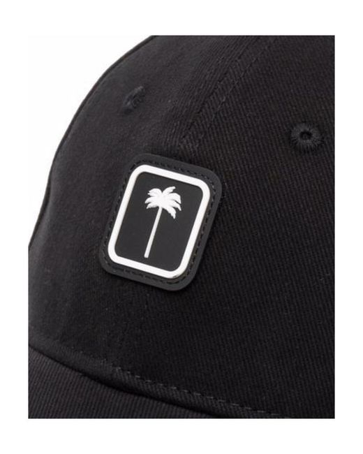 Palm Angels Black Palm Tree Patch Baseball Cap for men