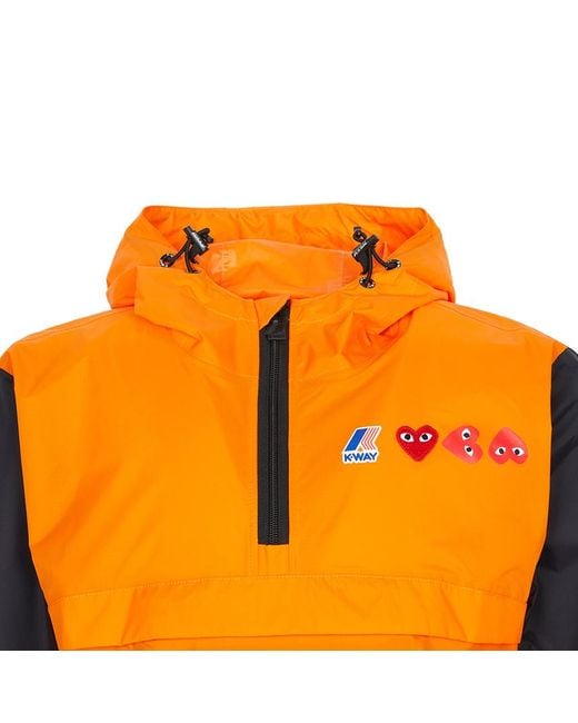 COMME DES GARÇONS PLAY Orange X K-Way Jacket for men