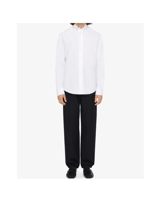 Givenchy White Monogram 72 Jacquard Long-Sleeved Shirt for men