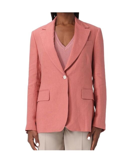 Eleventy Pink Long Sleeve Jacket