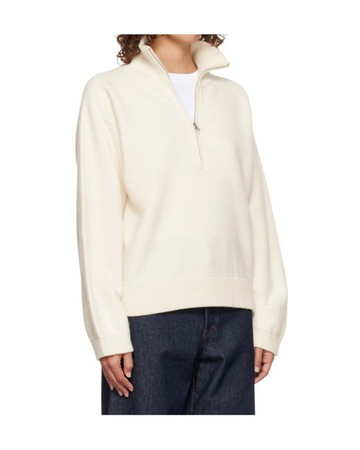 Loulou de Saison White Dries Zipped Jumper