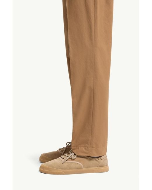 Moncler Natural Logo Patch Straight-Leg Pants for men