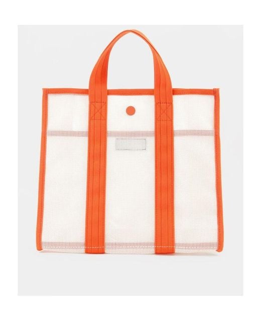 A.P.C. Red Trim-Handle Tote Bag