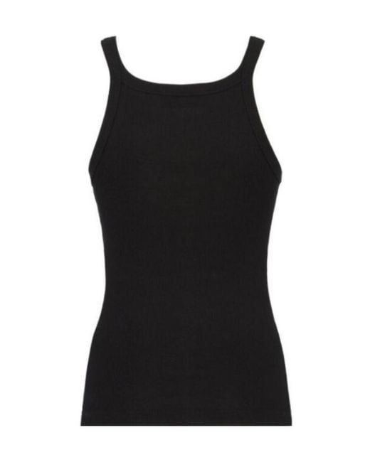 Fendi Black Top With Embroidered Logo