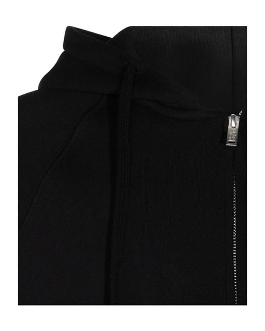 Thom Krom Black Zip-Up Hoodie for men