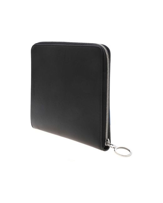 Off-White c/o Virgil Abloh Black Quote Printed Zip-Up Wallet for men